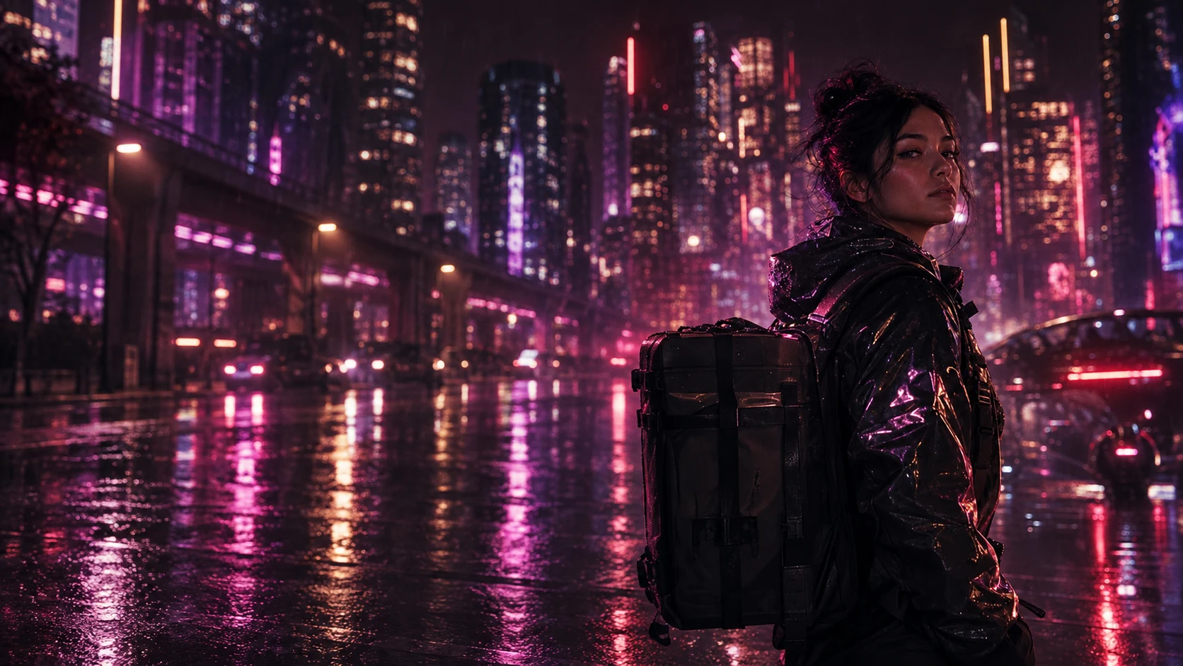 Nova Reyes in her neon city